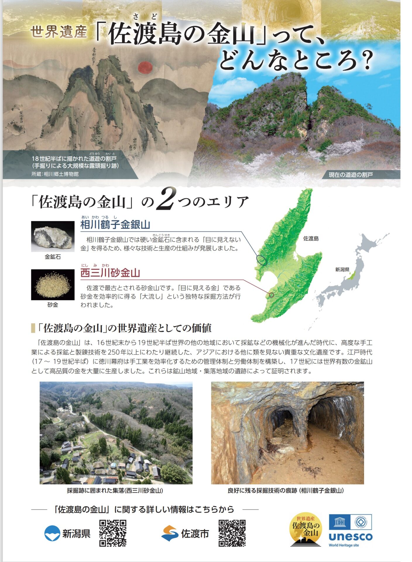 「佐渡島の金山」チラシ